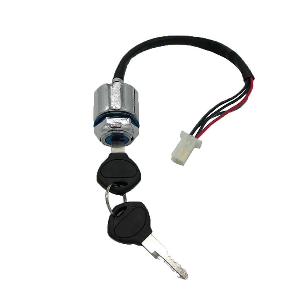 Motorcycle Aftermarket Carburetor 4 Wire Ignition Key & Key Kit