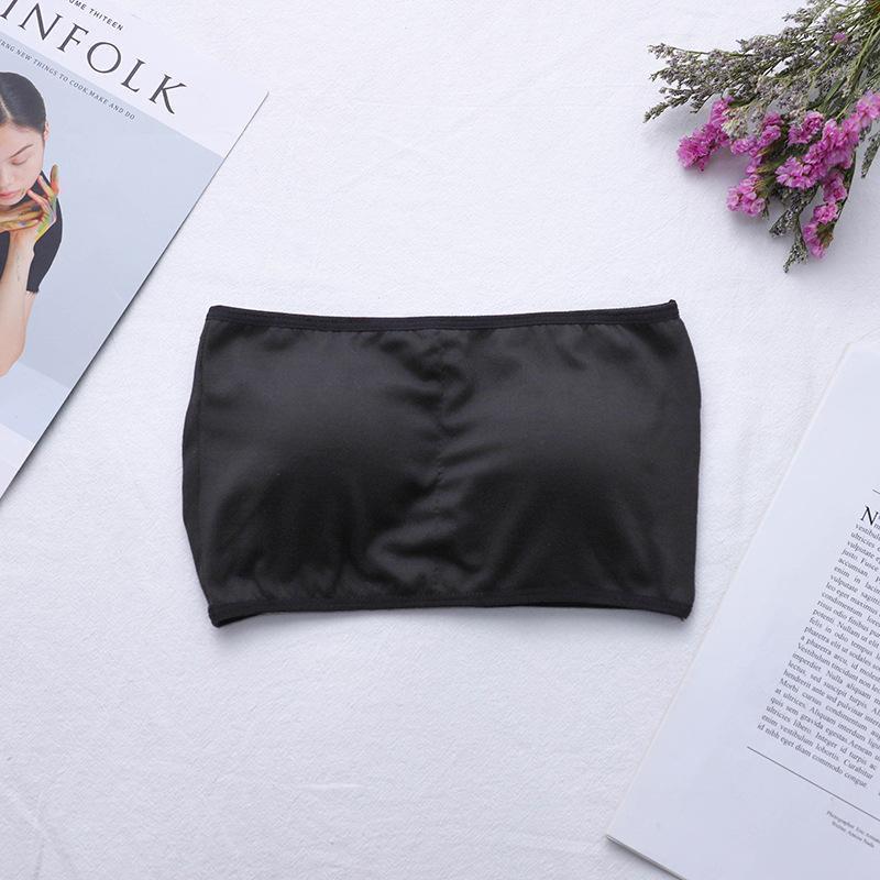 ÁO BRA, ÁO ỐNG QUÂY NGỰC KHÔNG DÂY, CÓ ĐỆM LÓT 2 miếng, chất thun, Phong Cách Han Quoc quyến rũ, có 2 màu đen trắng  Nữ Top Women - Đen