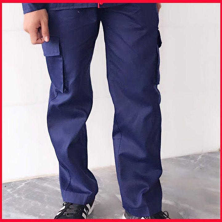Quần áo bảo hộ lao động dài tay khóa kéo nam nữ kaki loại dày SHUNI