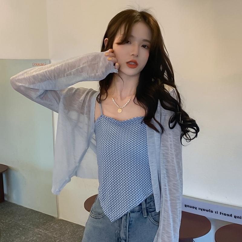 MS531 Áo 2 dây vạt chéo thun xốp hoạ tiết