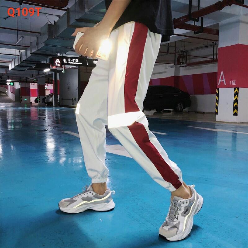 Quần Jogger Nỉ Unisex Phản Quang Gối/Quần Jogger NỈ Nam Nữ Phản Quang/Quần jogger phản quang phát sáng 1 soc