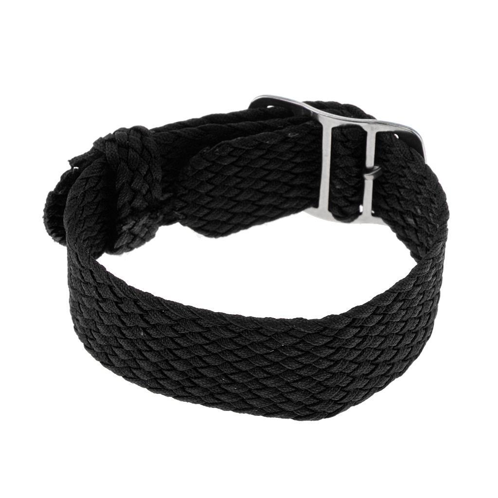 20mm Watch Band Braided Nylon Stainless Steel Buckle Replace