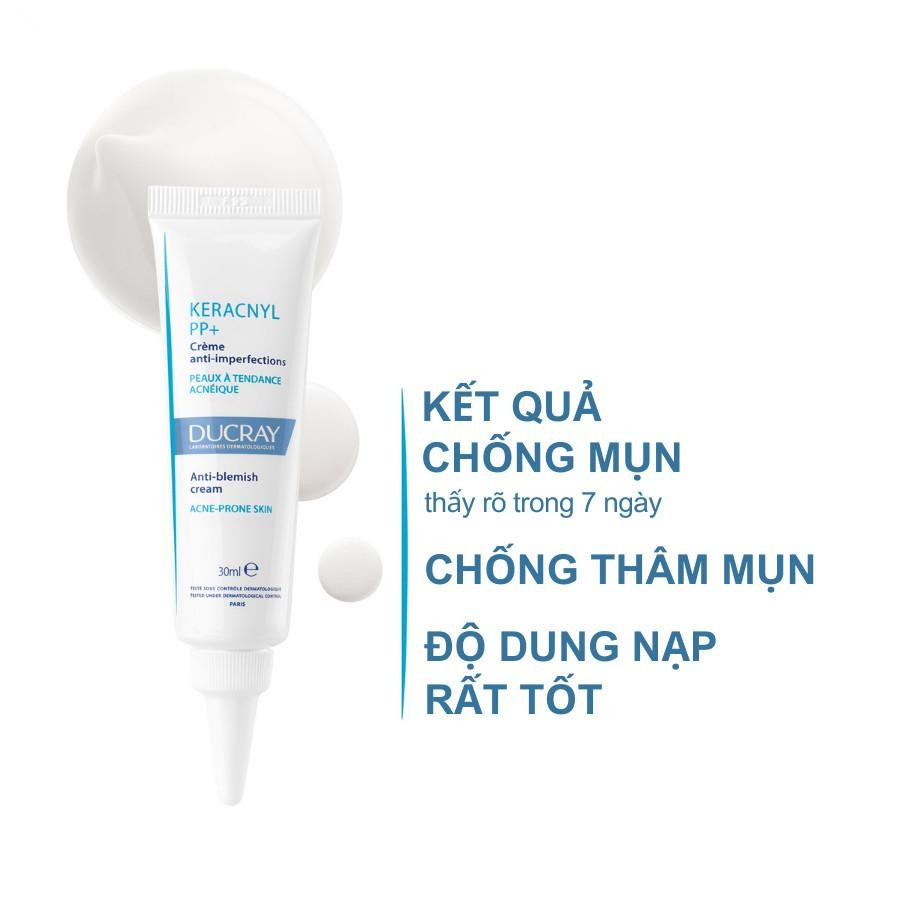 Kem làm giảm mụn, cân bằng dầu và mờ vết thâm Ducray Keracnyl PP+ 30ml