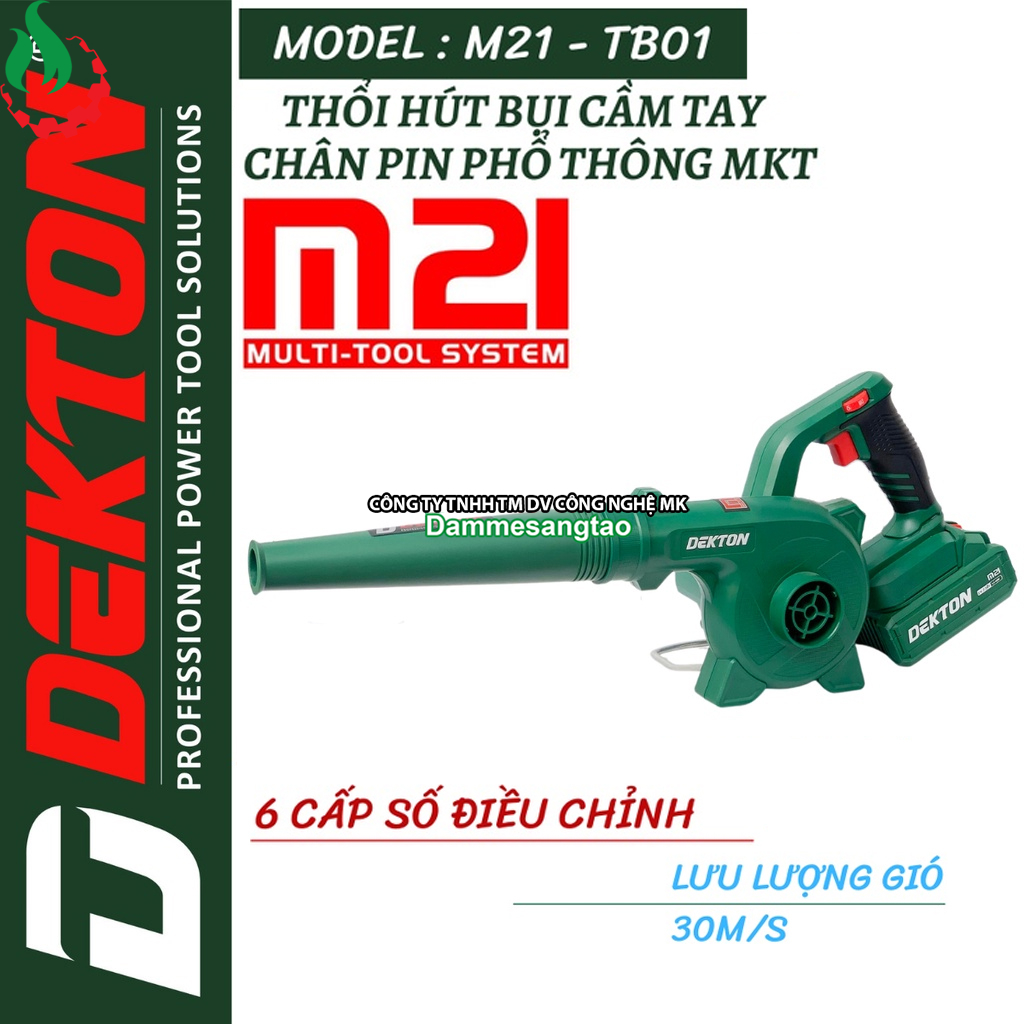 Máy thổi bụi pin 21V Dekton M21-TB01