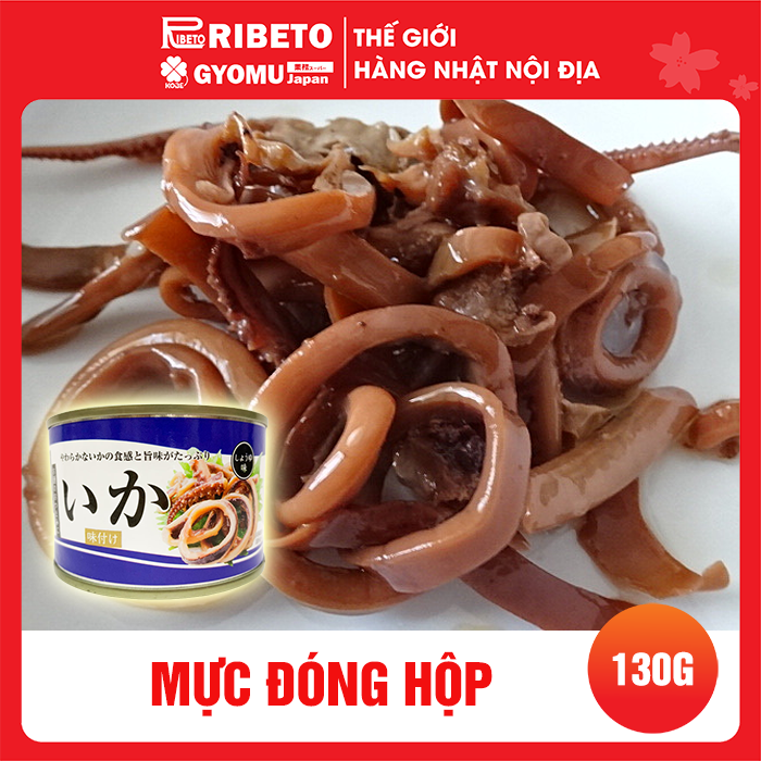 Mực đóng hộp KOBE BUSSAN- Hộp 130gram - Hàng Nhật nội địa chính hãng