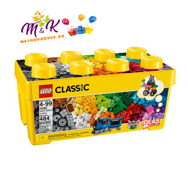 Đồ Chơi Lắp Ráp LEGO Thùng Gạch Trung Classic Sáng Tạo 10696 Cho Bé Trên 1 Tuổi (484 chi tiết)