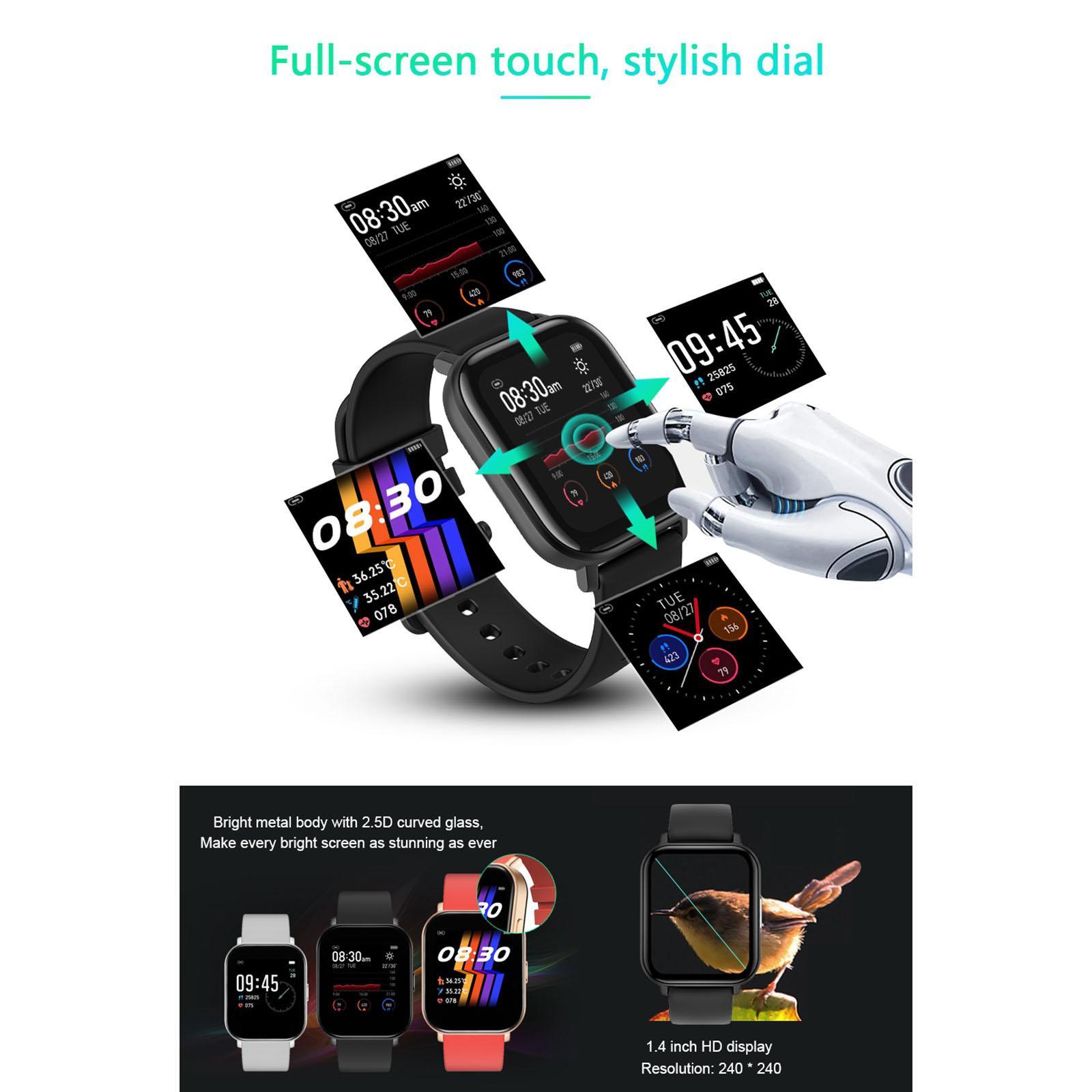 Smart Watch Sports Fitness Tracker   Monitor for Men Women Black