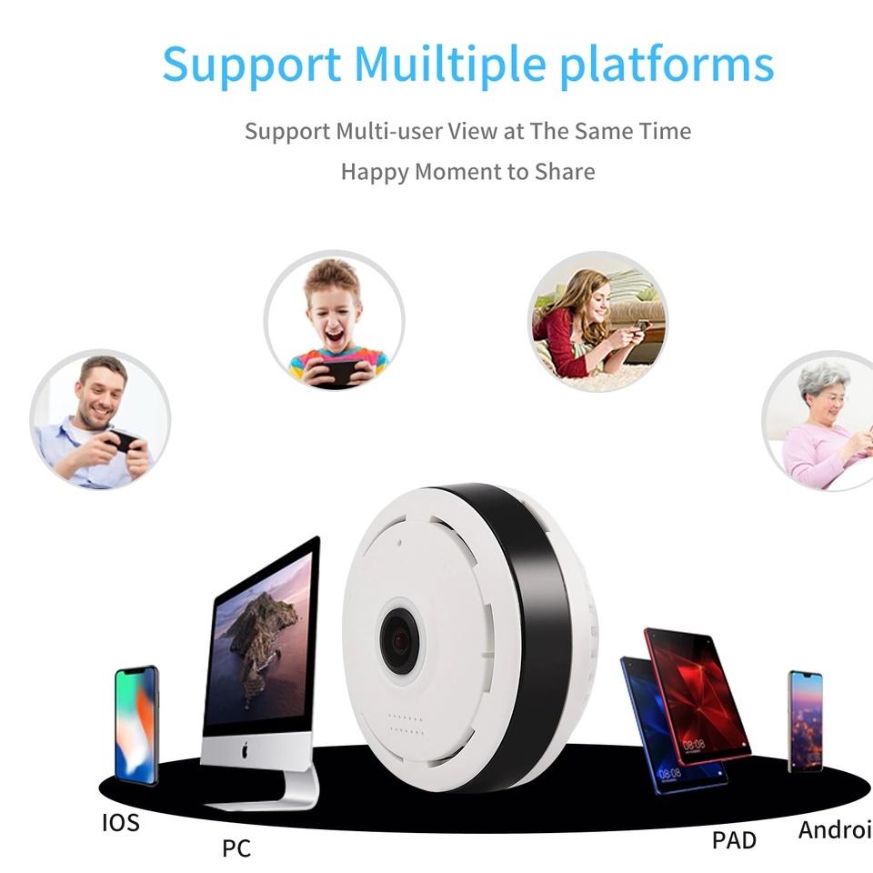 Camera IP Wifi ốp trần không dây V380 Pro Full HD Góc Quay Siêu Rộng 180° hình ảnh chân thực siêu nét