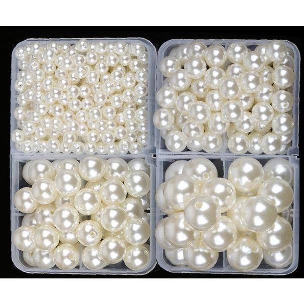Hạt Ngọc Ốc Xỏ lỗ sẵn Màu trắng 4mm - 6mm Dùng Làm Nhẫn, Dây Chuyền, Bông tai - Danny Jewelry