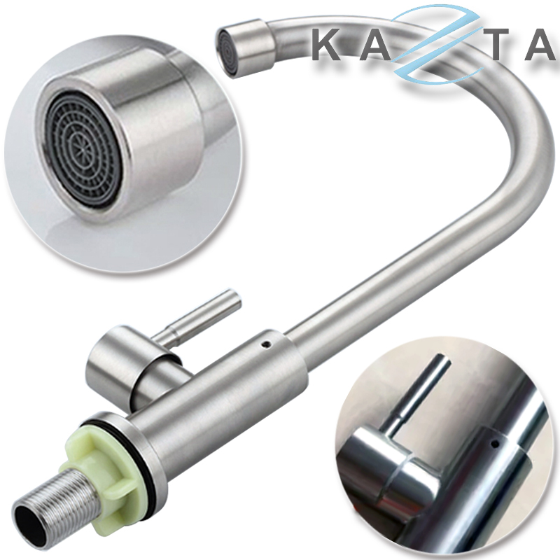 Vòi Rửa  Chén Bát Lạnh KAZTA KZ-RC4A2 Thân tròn Inox Xoay 360 Độ Tiện Dụng, Chất Lượng Tốt Sử Dụng Siêu Bền