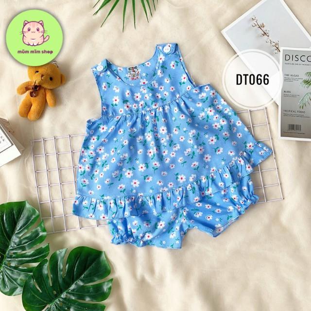 Đồ Bộ Bé Gái Xinh Xắn Tôn Lanh Cực Mát Cho Bé Từ 3-16 Ký