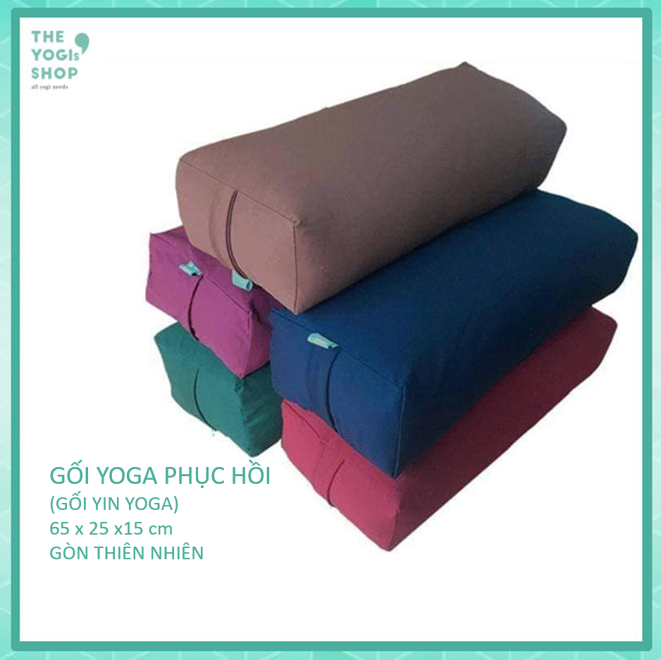 Gối yoga phục hồi hỗ trợ cơ thể The Yogis' Shop Chất liệu gòn thiên nhiên - Hình chữ nhật