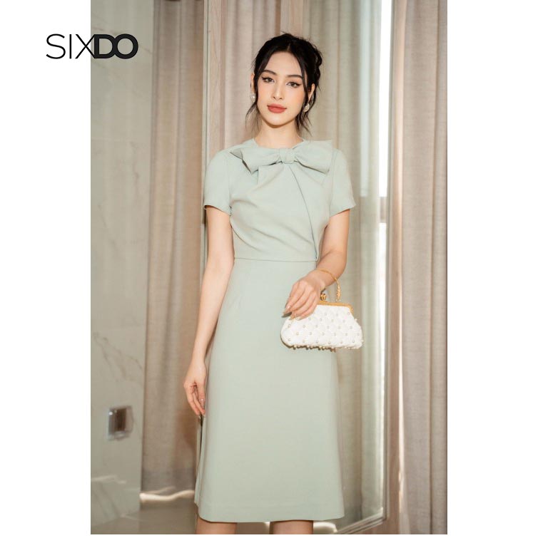 Đầm nơ midi thời trang SIXDO