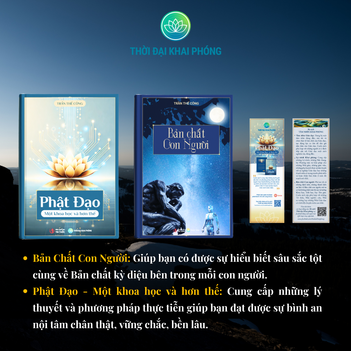 (Combo 2 cuốn sách bìa cứng ) - BẢN CHẤT CON NGƯỜI + PHẬT ĐẠO MỘT KHOA HỌC VÀ HƠN THẾ - Tác giả: Trần Thế Công