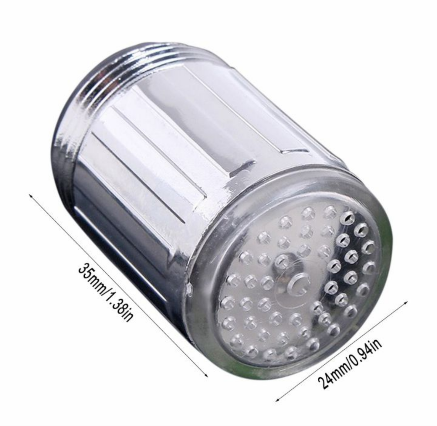 1 ĐẦU VÒI LỌC NƯỚC CÓ ĐÈN LED MÀU AN TOÀN KHÔNG CẦN ĐIỆN HAY PIN SÁNG CỰC ĐẸP LOẠI TỐT
