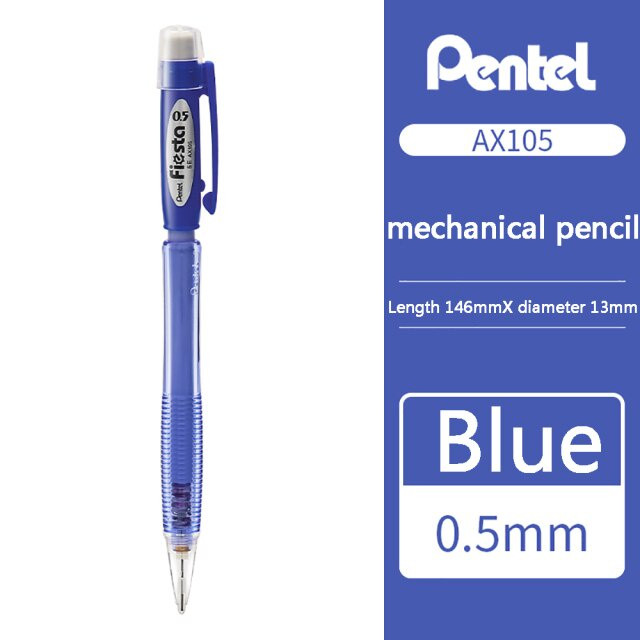 Bút chì kim Pentel Fiesta AX-105 nét 0.5mm - Thiết kế thân trong, nhiều màu lựa chọn