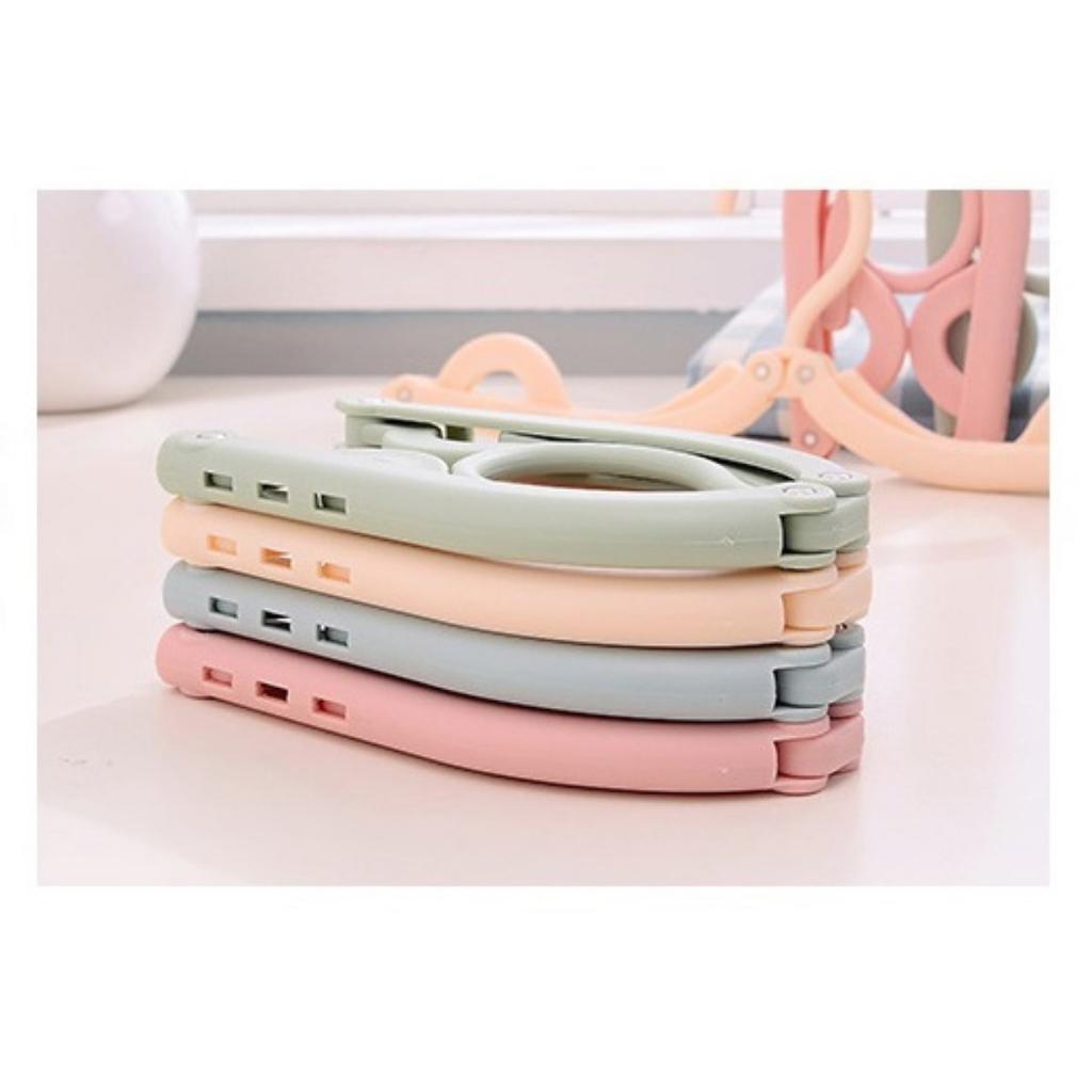 Móc treo phơi quần áo tất vớ du lịch gấp gọn đa năng tiện lợI mini có rãnh chống trượt