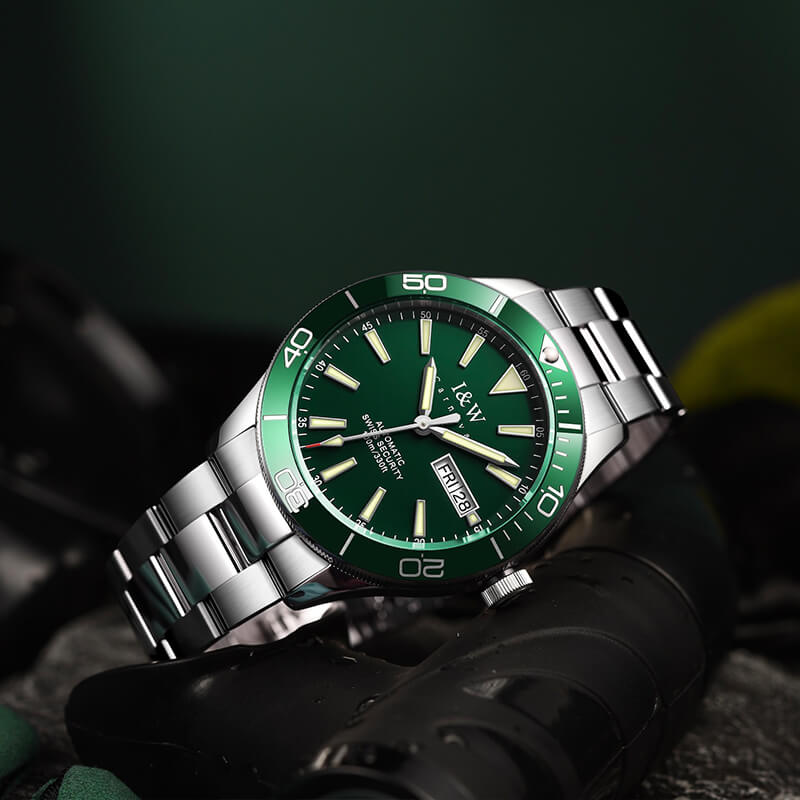 Đồng hồ nam chính hãng IW CARNIVAL IW533G-1 Kính sapphire ,chống xước ,Chống nước 100m ,Bảo hành 24 tháng,Máy cơ ,dây kim loại thép không gỉ 316L, mặt xanh thiết kế đơn giản dễ đeo