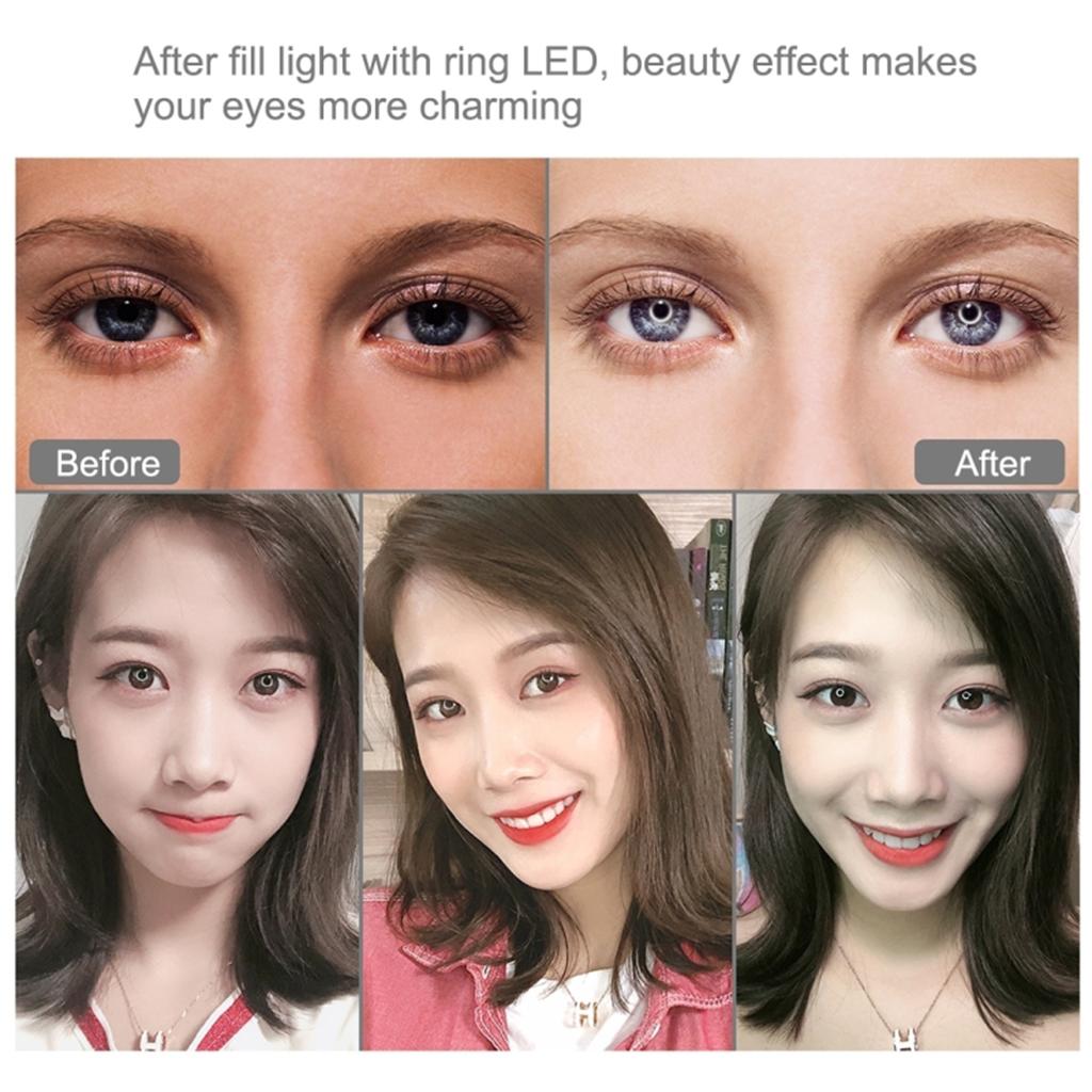 LED Ring Light, 12cm USB Powered LED Selfie Makeup Fill Light, Great for Live Streaming Photoghaphy