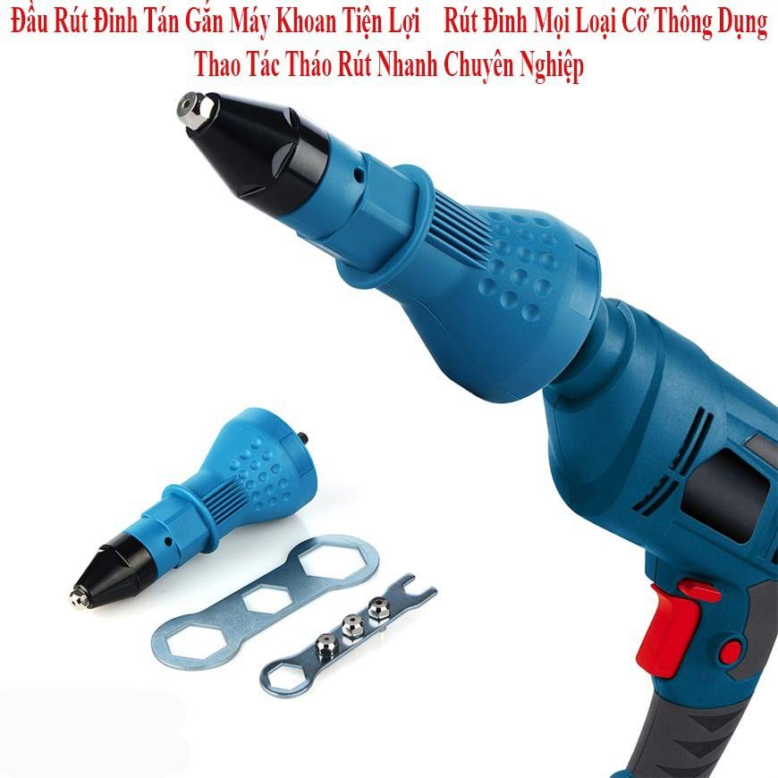 Đầu rút đinh tán gắn máy khoan cầm tay