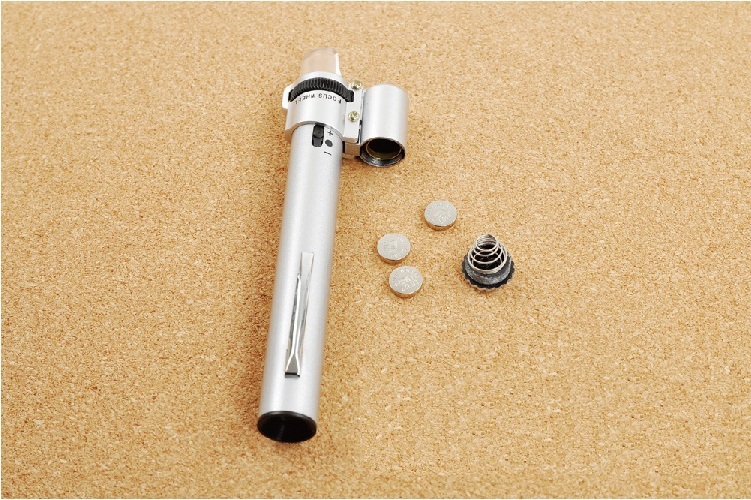 Kính lúp phóng đại 100 lần có đèn led sáng trắng soi mẫu vật siêu nét cầm tay tiện dụng nhỏ gọn đa năng