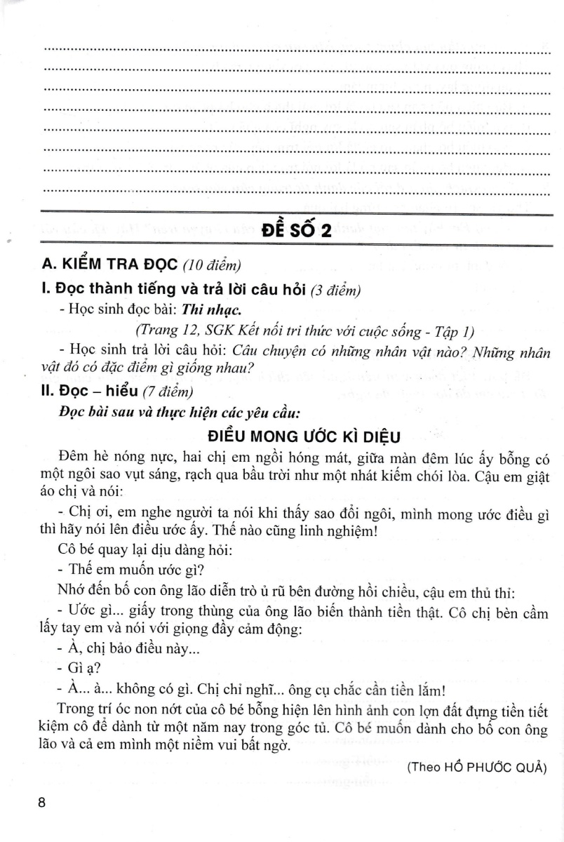 Bộ Đề Kiểm Tra Môn Tiếng Việt Lớp 4 - Tập 1 _HA