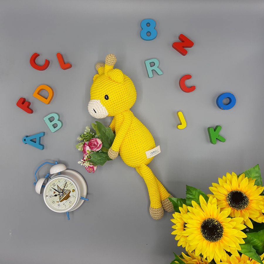 Gấu bông móc len Amigurumi cao cấp - Hươu Sunny quà tặng thú nhồi bông đáng yêu cho bé - SP000284