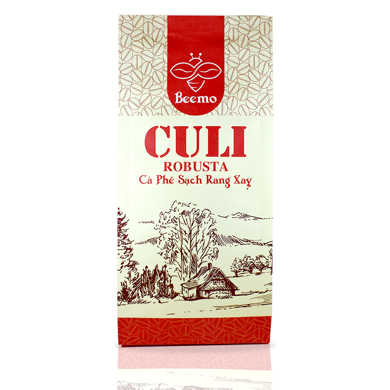 Cà phê nguyên chất Culi Robusta, cafe mộc rang xay Beemo 500g - đắng mạnh, đậm đà, thơm thoảng