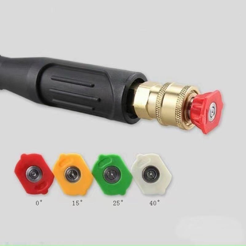 Bộ 4 béc 0°,15°,25°,40° độ máy xịt rửa xe áp lực, máy xịt rửa xe áp lực cao,BEC1234