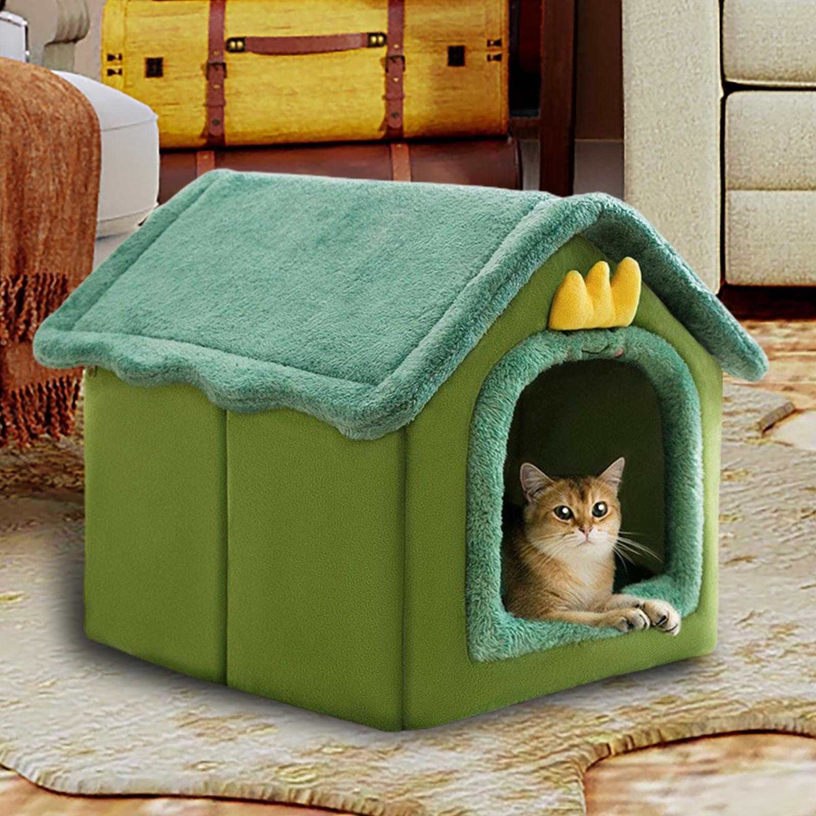 Cats Bed Sleeping House Cave Winter Non Slip Indoor Cats Kennel Washable