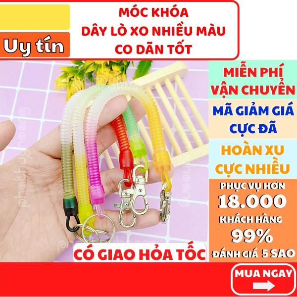 Móc khóa dây lò xo độc đáo nhiều màu sắc