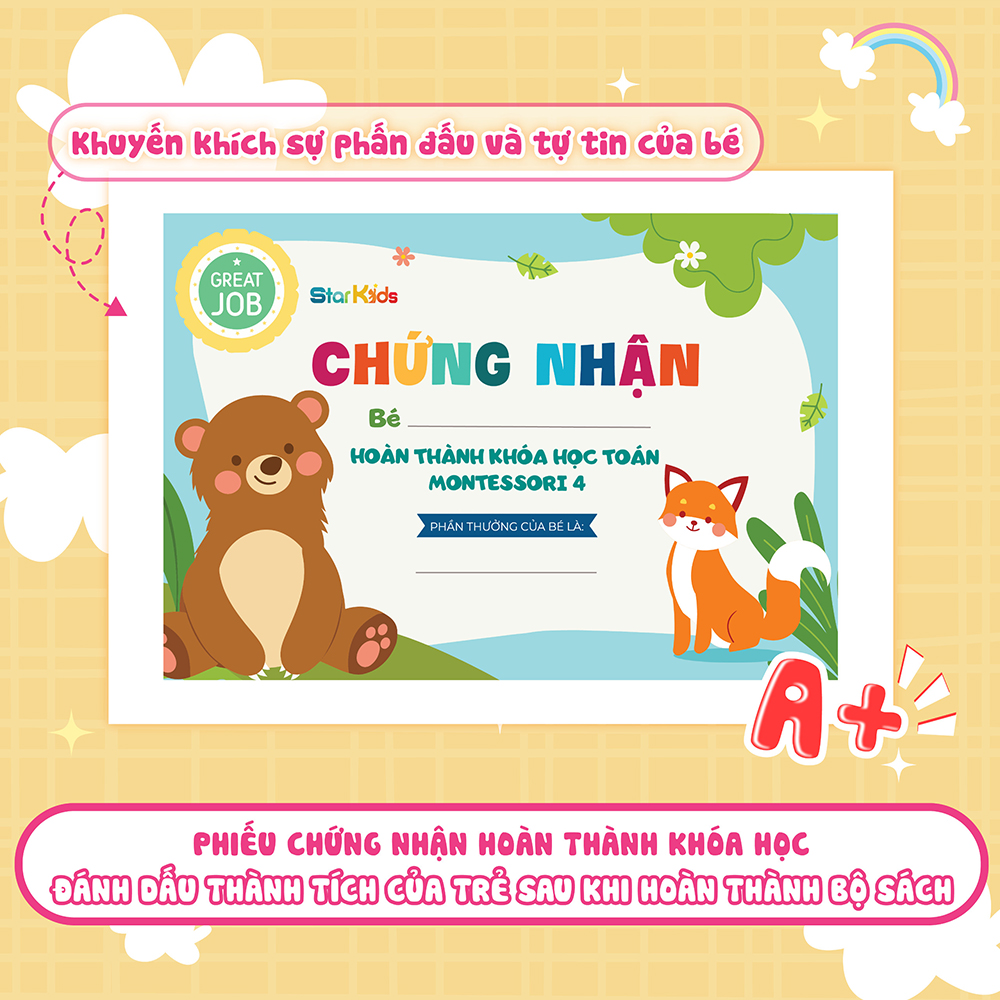 Học Toán Montessori 4 ( Phát triển trí tuệ 4+)