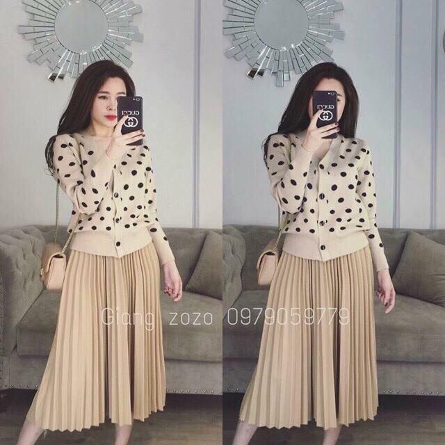 G36. 1913/808. CHÂN VÁY XẾP LY XÒE DÀI