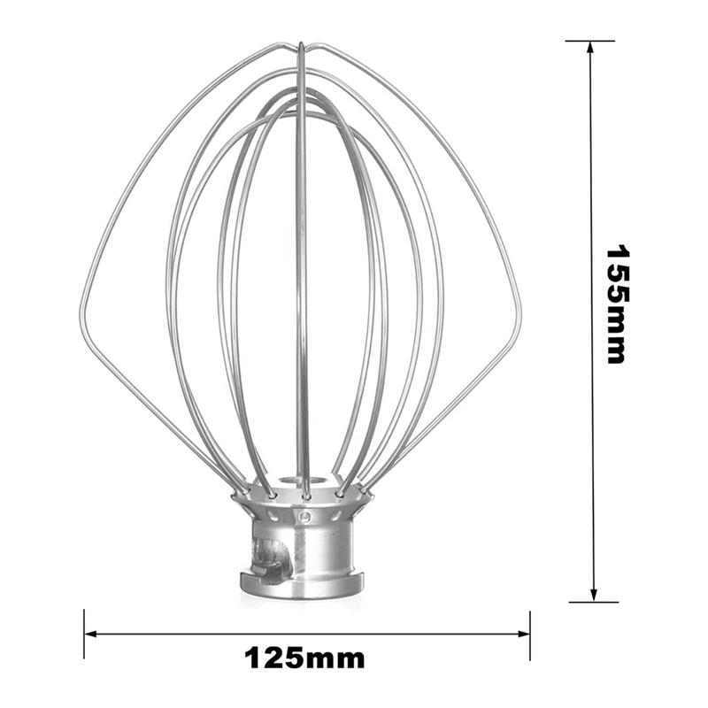 2 Gói Dây Thép Không Gỉ Roi Phối Đính Kèm Cho Kitchenaid K45WW Bột Bánh Bóng Đánh Kem Trứng Khuấy