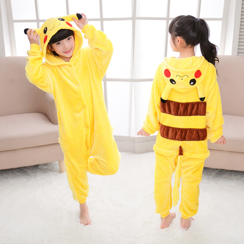 Bộ đồ ngủ hình thú pikachu vàng liền thân lông mịn Pijama Động Vật Hoạt Hình cho trẻ em người lớn Cosplay nhiều màu chất liệu đẹp đón giáng sinh HOT độc và lạ 1950