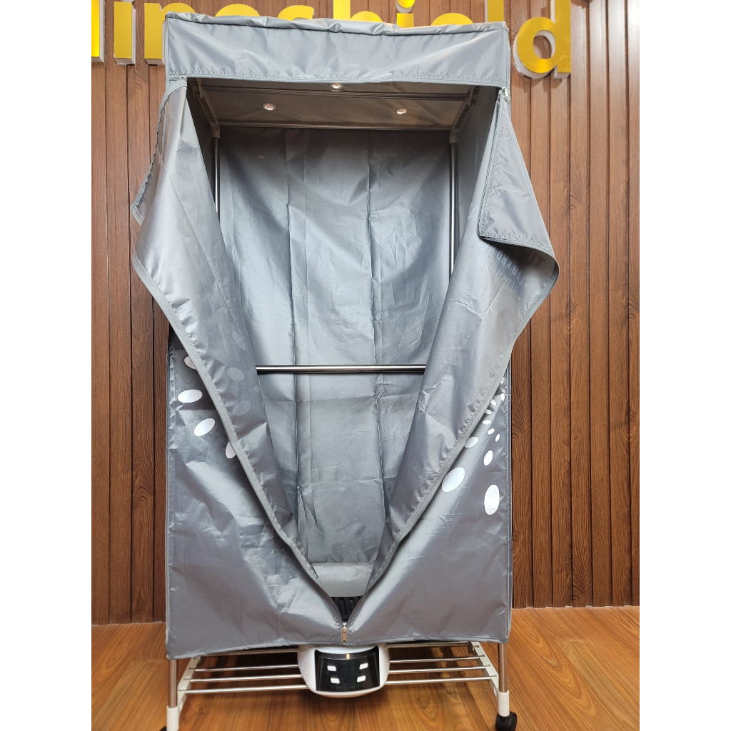 Tủ sấy quần áo Nineshield KB006 sấy lên đến 20kg - Khử khuẩn - Sấy khô - Hàng chính hãng - Bảo hành 12 tháng (Màu xám)