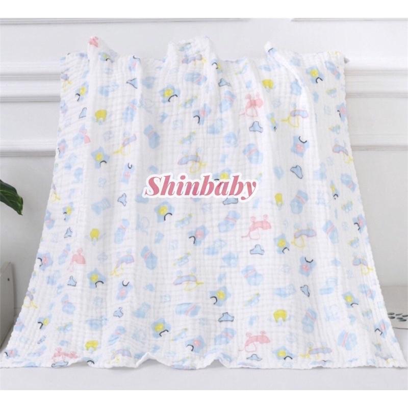 Khăn quấn, chăn đắp cho bé xô muslin 4 lớp cao cấp sợi vải hữu cơ tự nhiên mềm mại siêu thấm hút an toàn với làn da bé