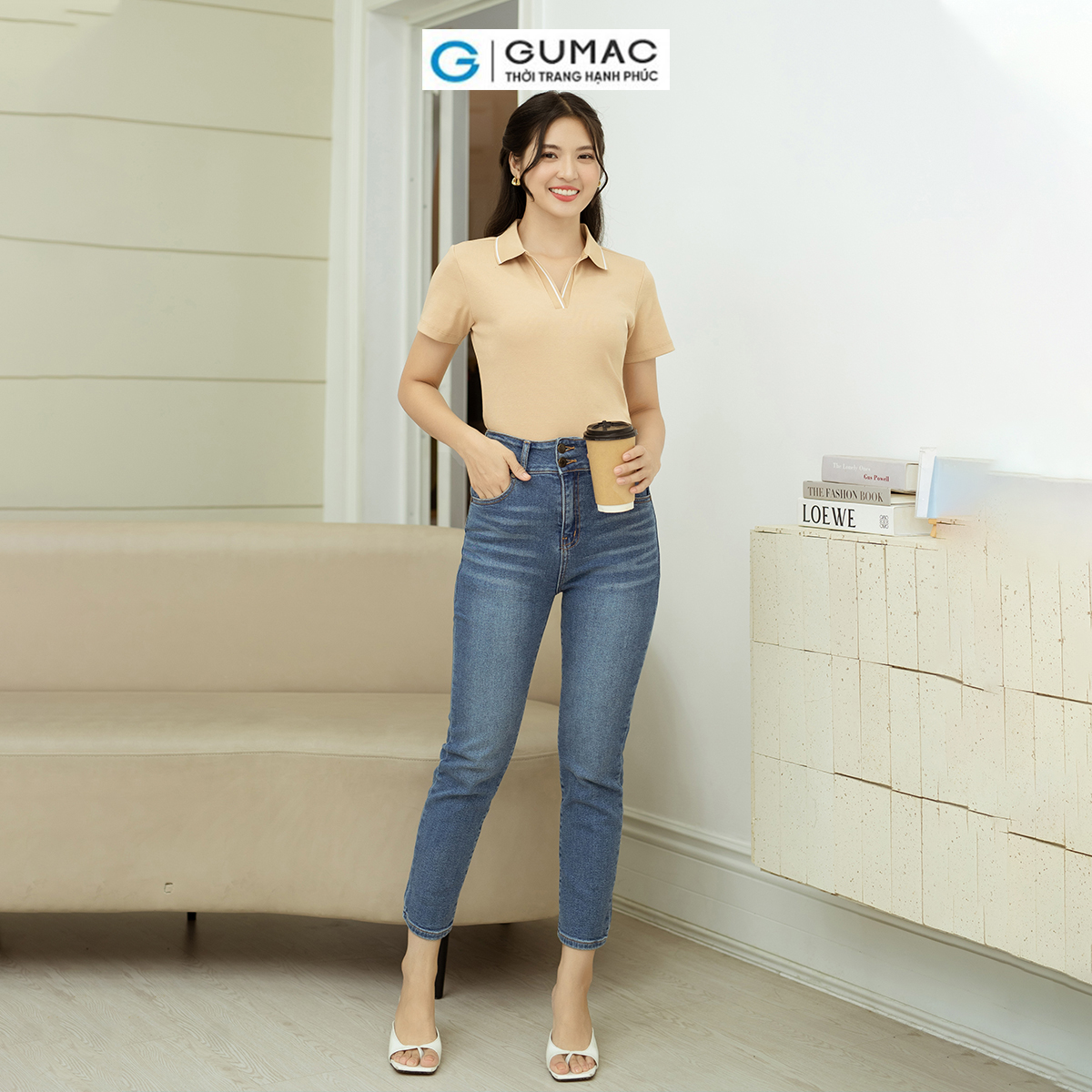 Quần Jeans slim GUMAC QJD08041