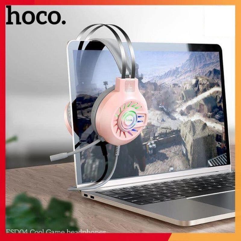 Tai nghe Gaming chụp tai Hoco ESD04 có mic đàm thoại,  jack 3.5 - Hàng chính hãng