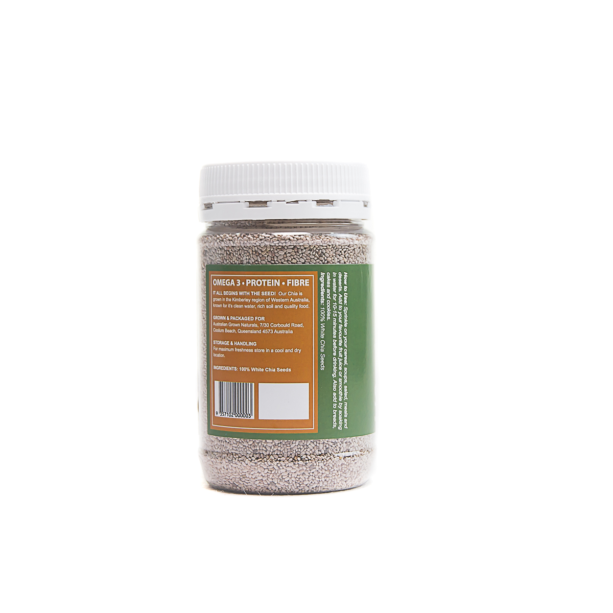 Hạt Chia Trắng Australian Grown Natural - dạng hũ