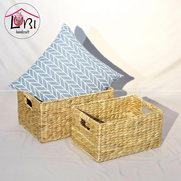 Sọt đựng đồ lục bình hình chữ nhật bộ 4 - sang trọng, tinh tế