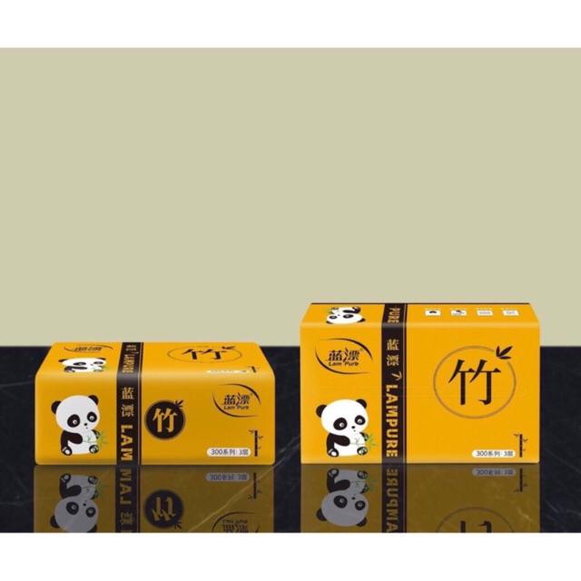Thùng 30 Gói Giấy Ăn Gấu Trúc Mẫu Mới Lampure Siêu Dai