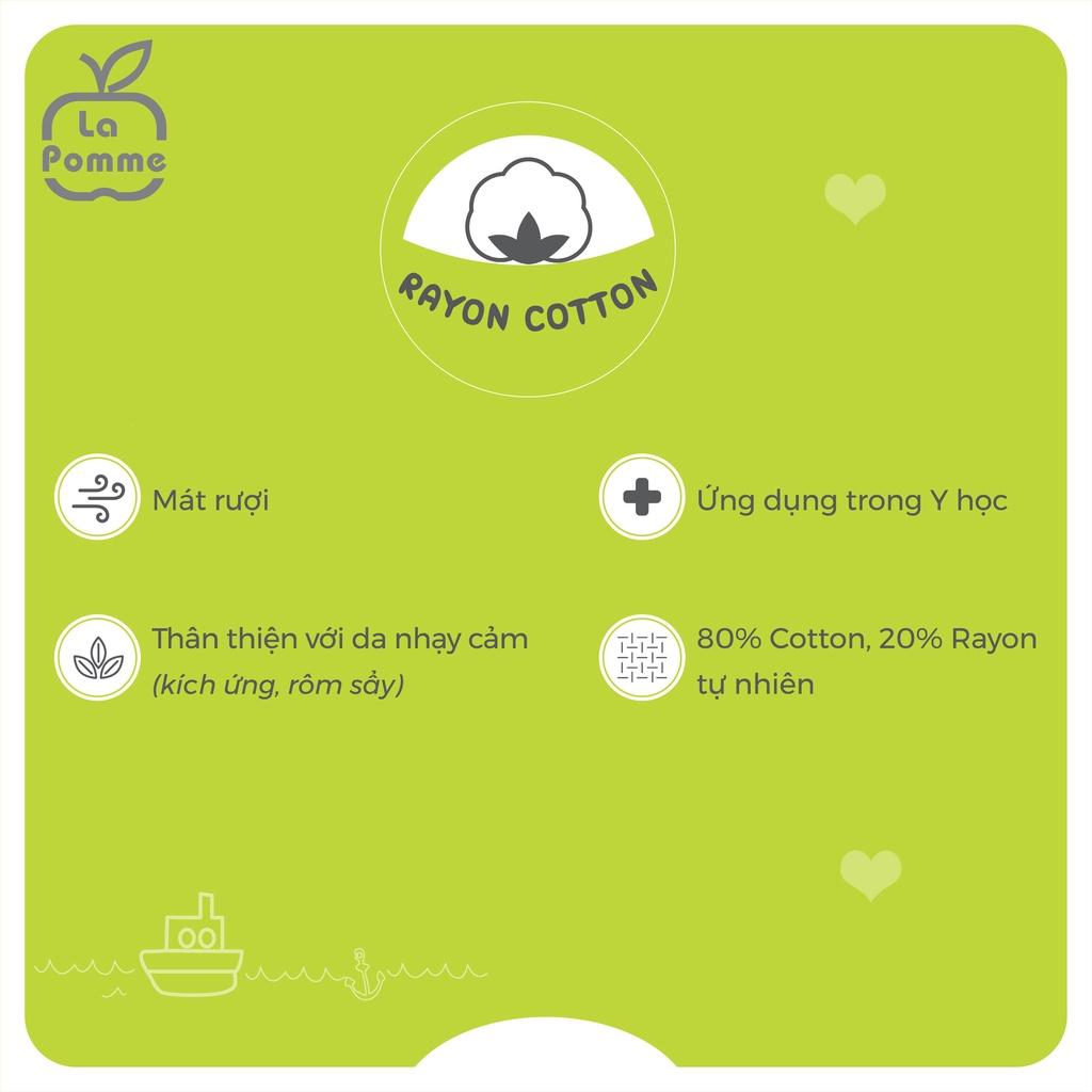AS014 Bộ ba lỗ La Pomme Chuột túi - Trắng ghi