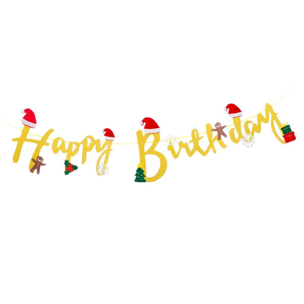 Bunting Banner Garland Decoration Supplies Happy Anniversary, Golden