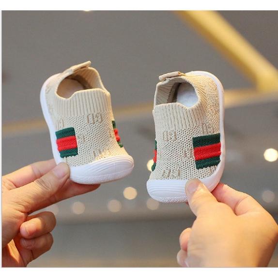 Giày Bún cổ chun GD Cho Bé Trai Bé Gái Tập Đi Co giãn Thoáng Khí Chống Vấp Đế Mềm cho bé từ 0-2 tuổi