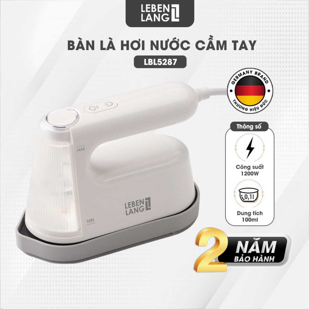 Bàn là hơi nước Sothing Lebenlang LBL5287, mặt là phủ gốm, làm nóng nhanh trong 35s- Hàng chính hãng