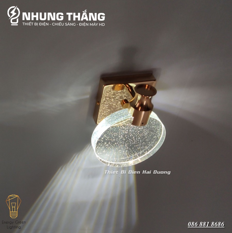 Đèn Tường Thủy Tinh DT-02 - Decor Trang Trí - Phong Cách Bắc Âu - 3 Chế Độ Ánh Sáng - Có Video