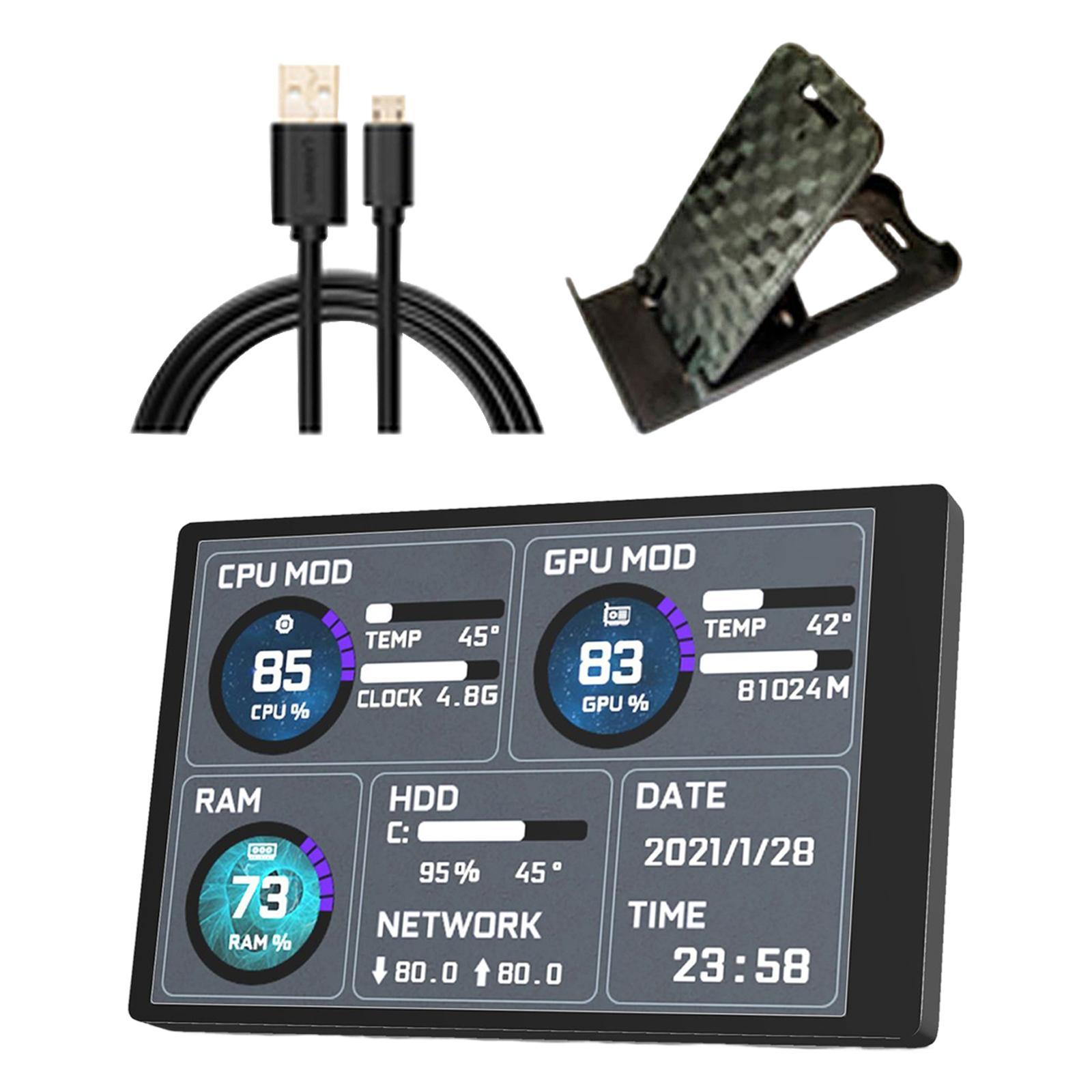 3.5 inch IPS Screen Monitor for CPU GPU RAM HDD USB Secondary Screen for PC