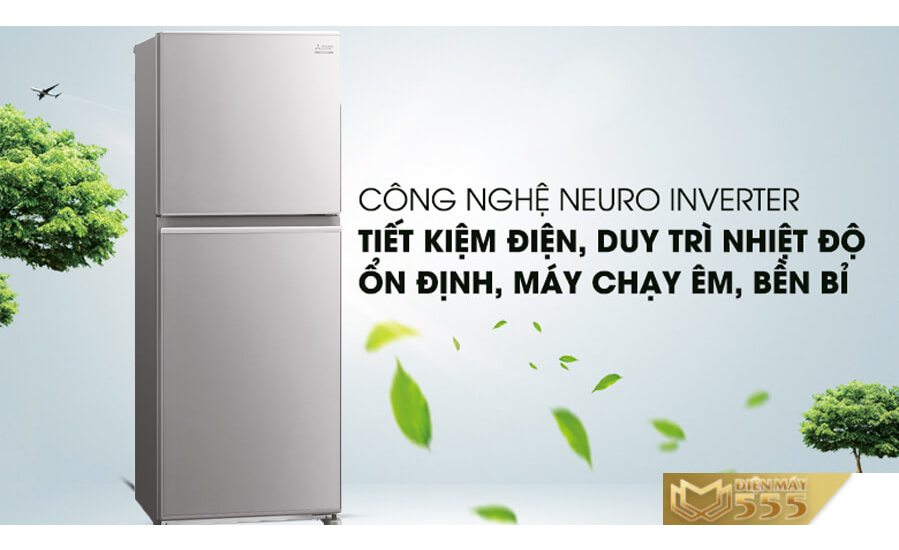 TỦ LẠNH MITSUBISHI ELECTRIC 344 LÍT MR-FX43EN-GSL-V (2 CỬA) - HÀNG CHÍNH HÃNG