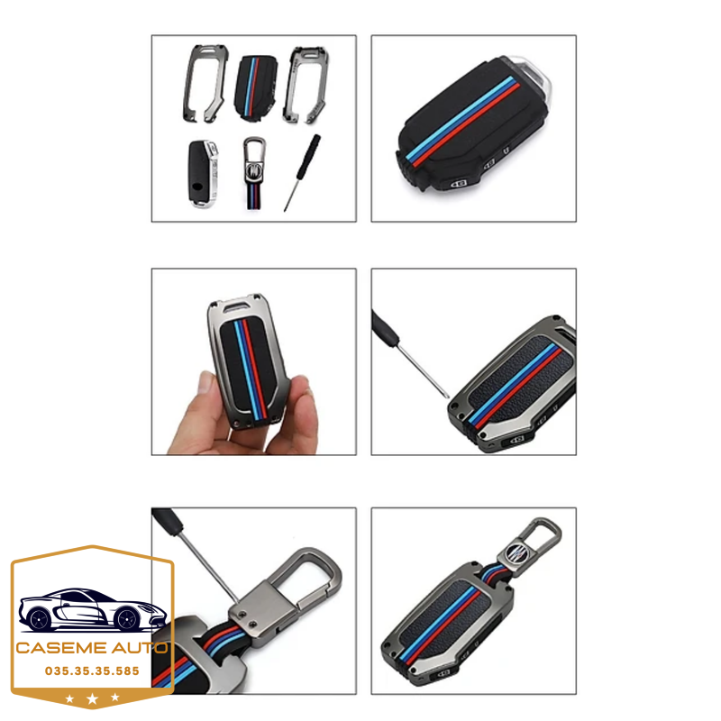 Ốp Chìa Khóa KIA K3 2021 - 2022, KIA K5 Sportage 2022 4 Nút Chất Liệu Hợp Kim, Kèm Móc Treo Cao Cấp - Hàng Nhập Khẩu